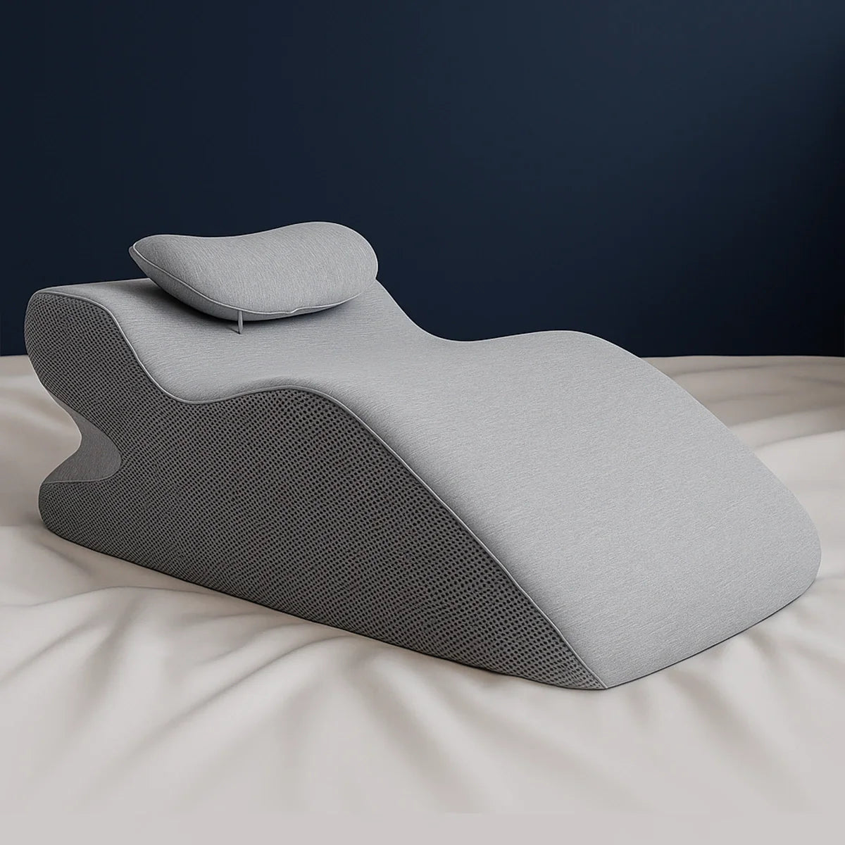Coussin ergonomique avec tête de lit