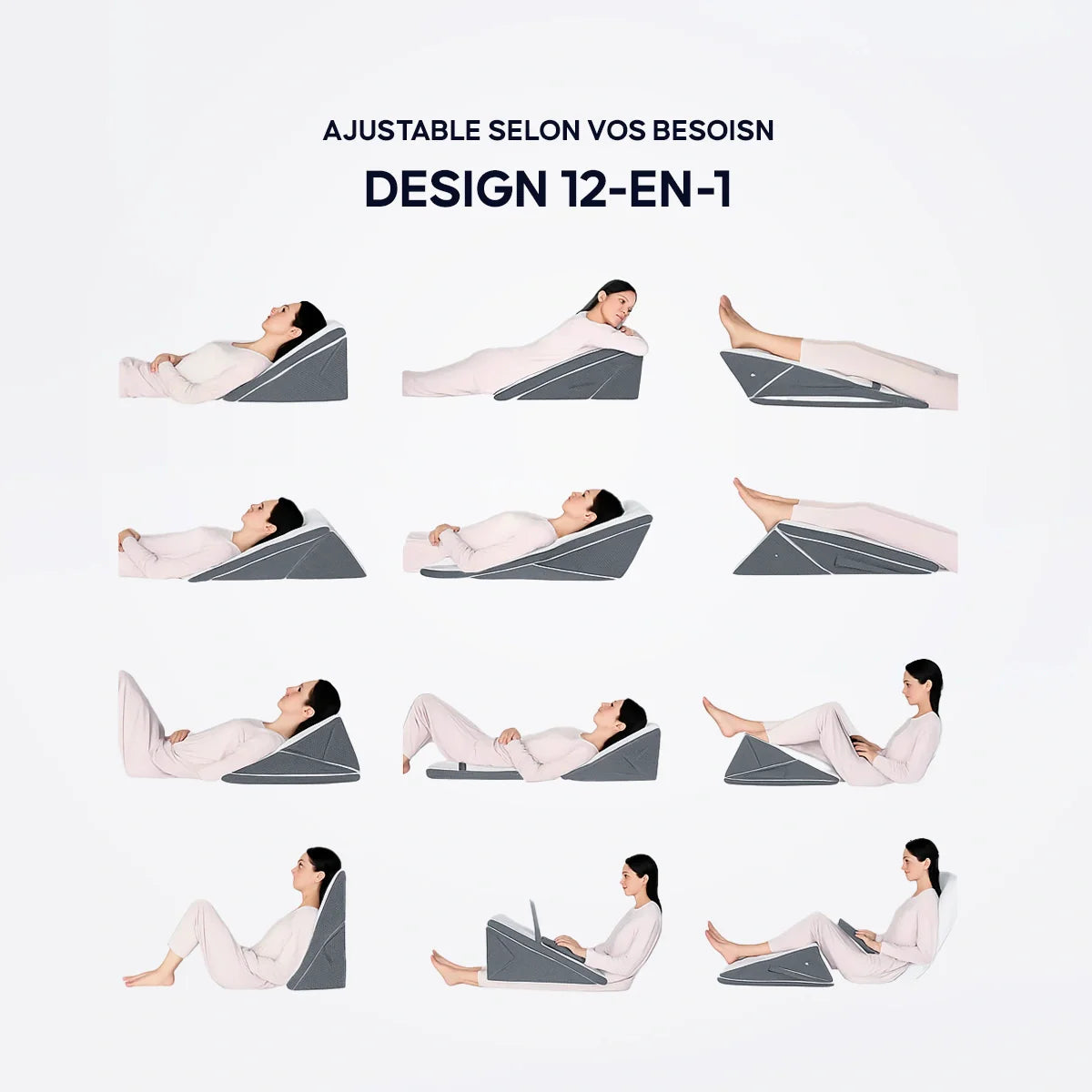 Ensemble d'Oreillers réglables