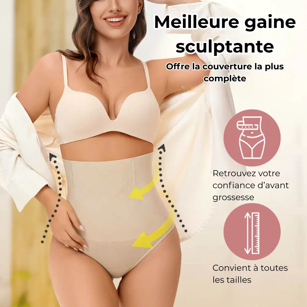 Culotte gainante taille haute post-partum
