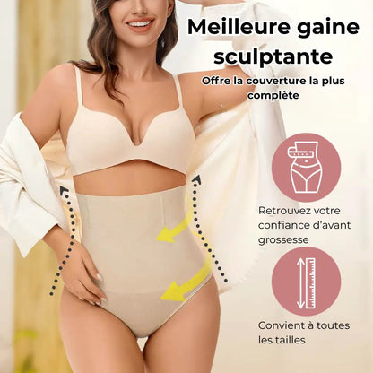 Culotte gainante taille haute post-partum