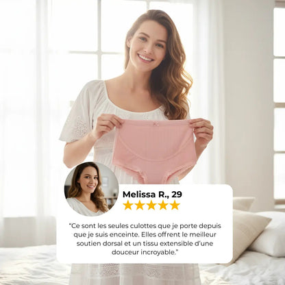 Culotte de grossesse ultra-confortable évolutive et douce en coton
