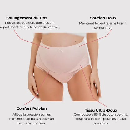 Culotte de grossesse ultra-confortable évolutive et douce en coton
