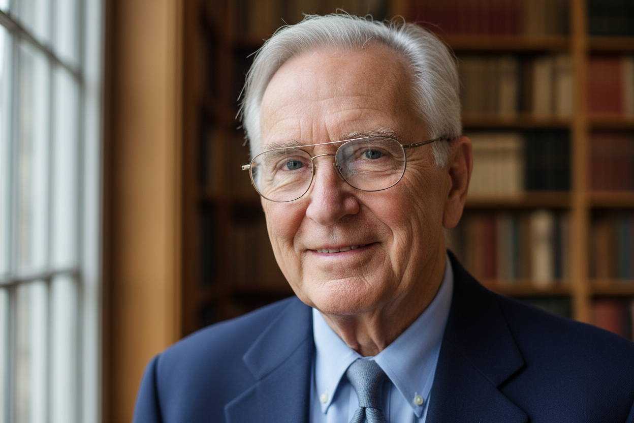 un vieu monsieur avec des lunettes et des cheveux gris